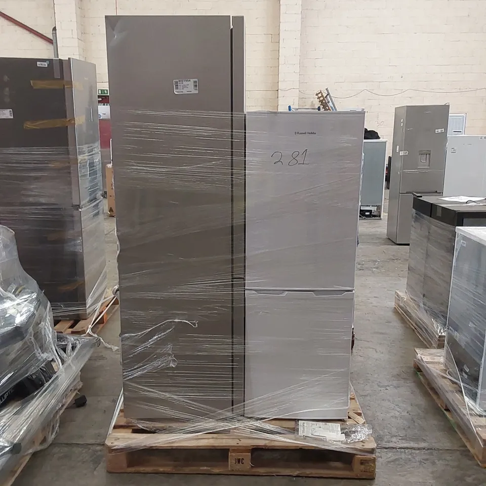 RUSSELL HOBBS 7030 FROST FREE FRIDGE FREEZER AND RUSSELL HOBBS RH50FF145 LOW FROST FRIDGE WHITE - UNPROCESSED RAW RETURNS