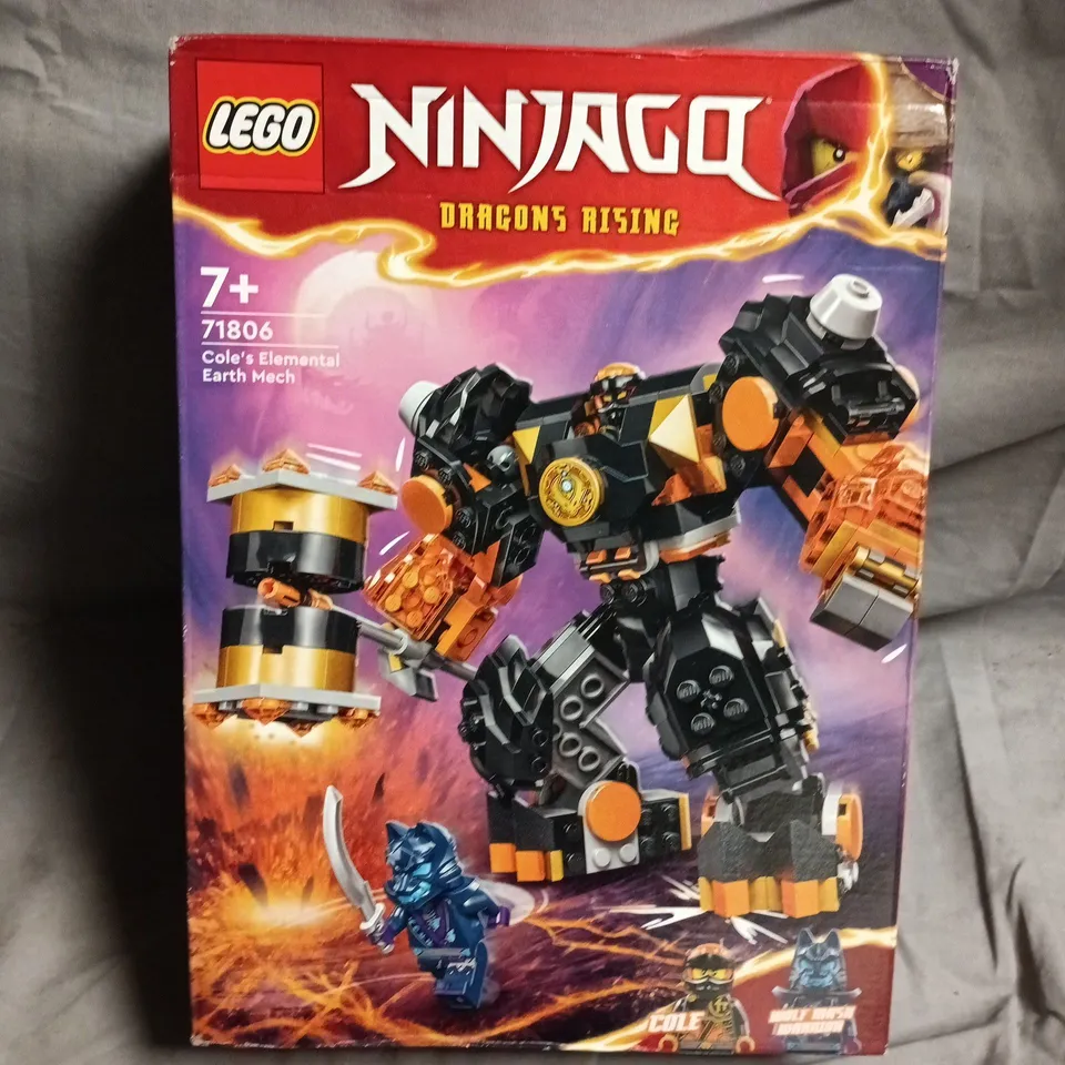 LEGO NINJAGO DRAGONS RISING 71806 COLE'S ELEMENTAL EARTH MECH
