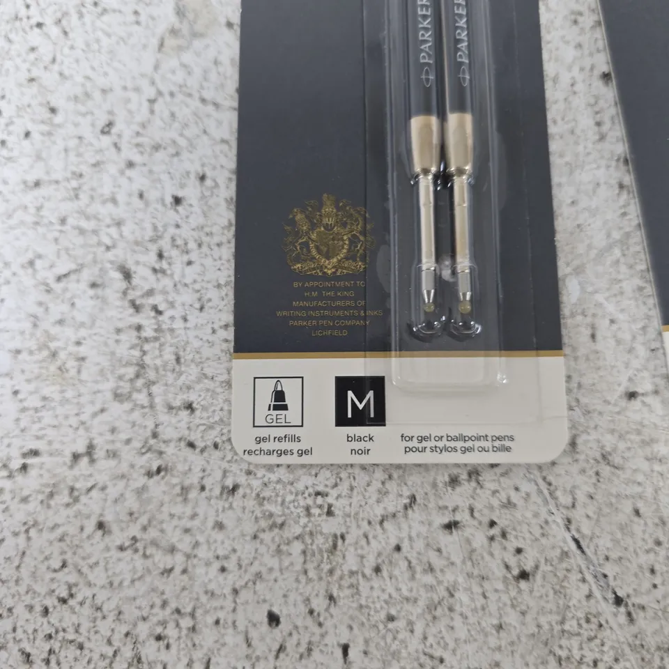 PARKER QUINK GEL PEN REFILLS - 2-PACK (M, BLACK)