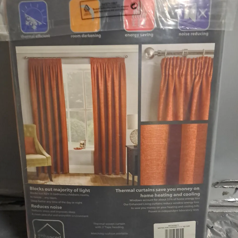 ENHANCED LIVING BLACK OUT THERMAL CURTAINS - W117CM D183CM