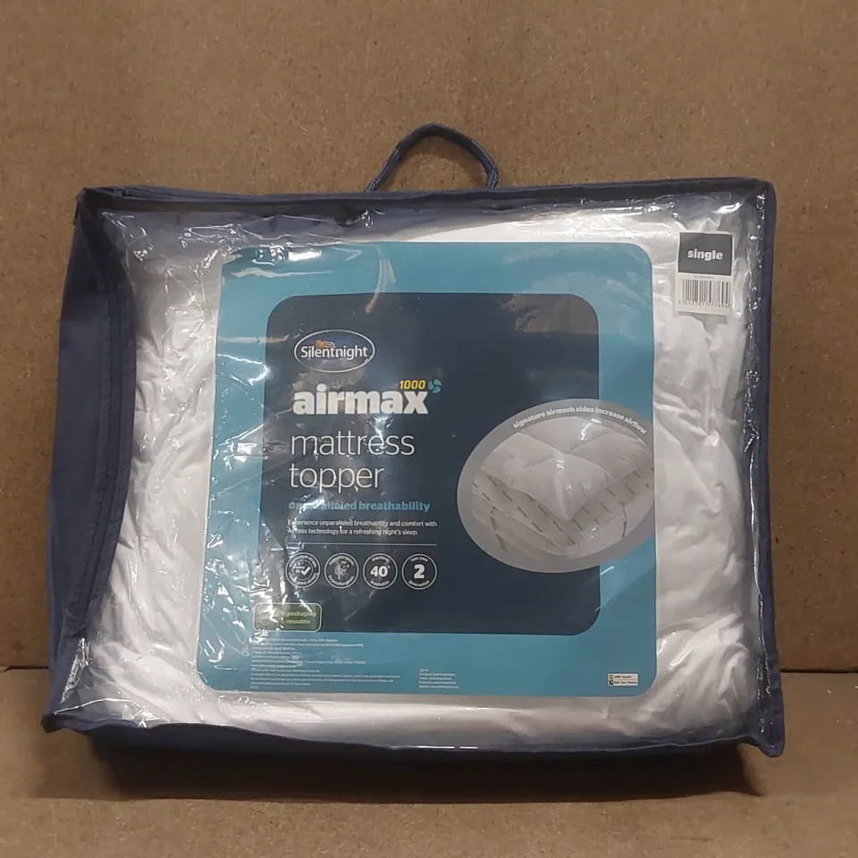 BAGGED SILENTNIGHT AIRMAX 1000 MATTRESS TOPPER - SINGLE