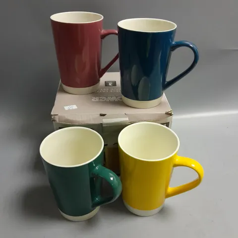 SET OF 4 TOWER LATTE MUGS