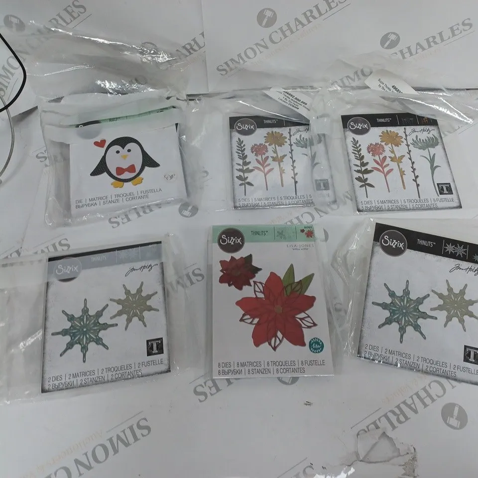 APPROXIMATELY 20 SIZZIX CRAFTING ITEMS TO INCLUDE THINLITS DIE, AND STAMP FRAMES ETC. 