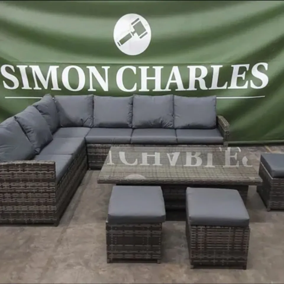 BRAND NEW BOXED NEVADA GARDEN & PATIO RATTAN SOFA SET (3 BOXES) RRP £995