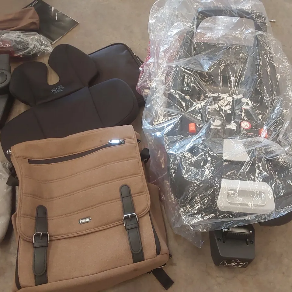 BOX OF ASSORTED ICANDY PRAM PARTS/ACCESSORIES 