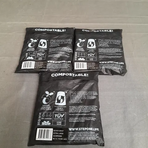 STEP ONE X3 MENS BOXER BRIEFS IN SCORPIONS SIZE XL