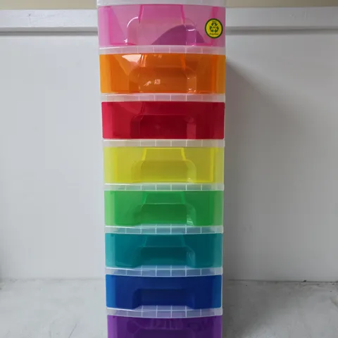 RAINBOW 9-DRAWER PLASTIC STORAGE TOWER