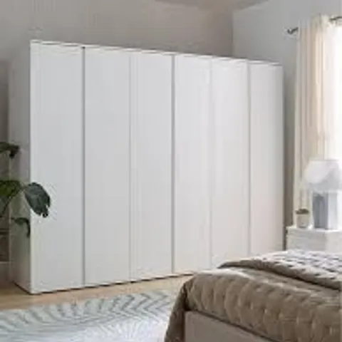 BOXED LISSON 6 DOOR WARDROBE - WHITE (6 BOXES)