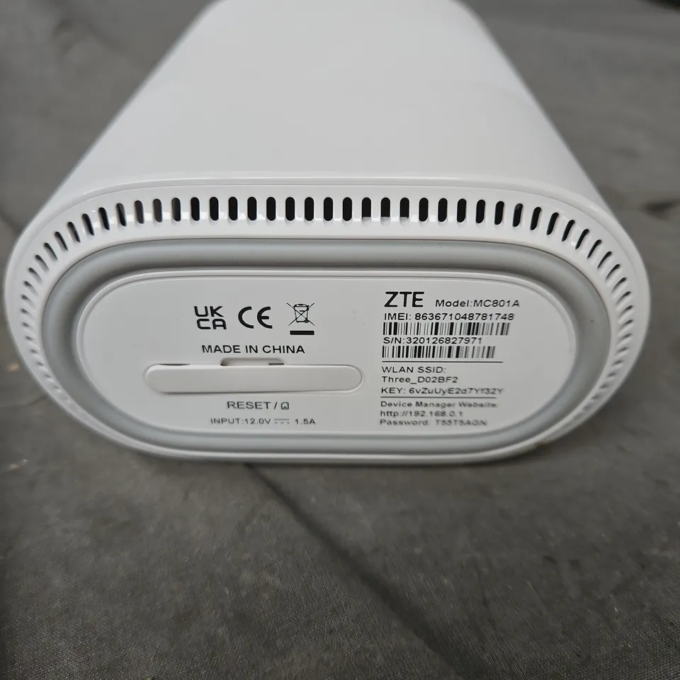ZTE MC801A MOBILE WI-FI ROUTER (THREE) – WHITE
