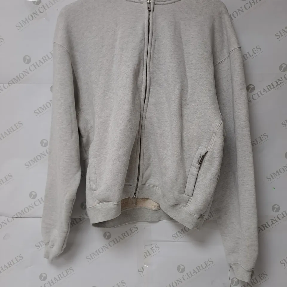 REPRESENT GREY ZIP UP HOODIE - XS