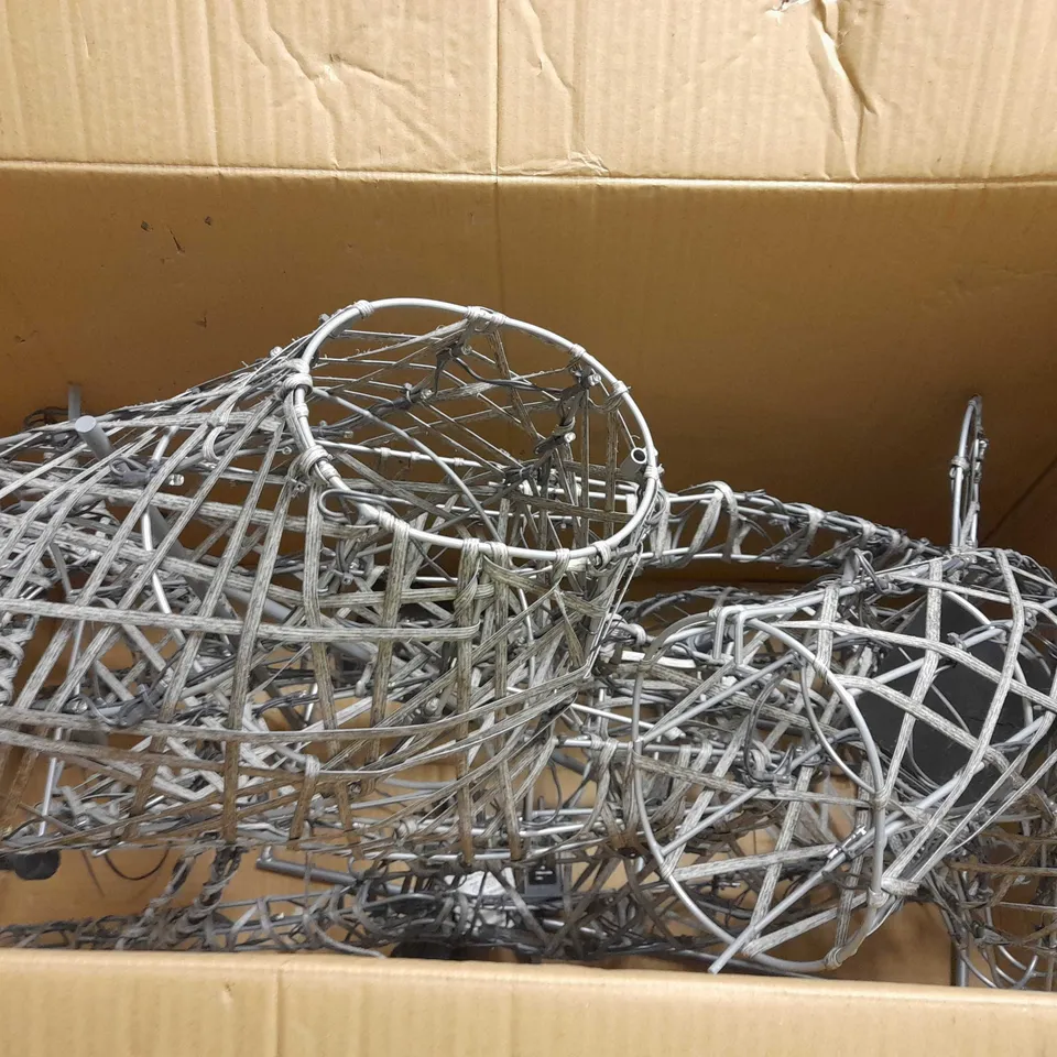 1.5M GREY RATTAN DEER WITH TIMER-ICE WHITE LEDS