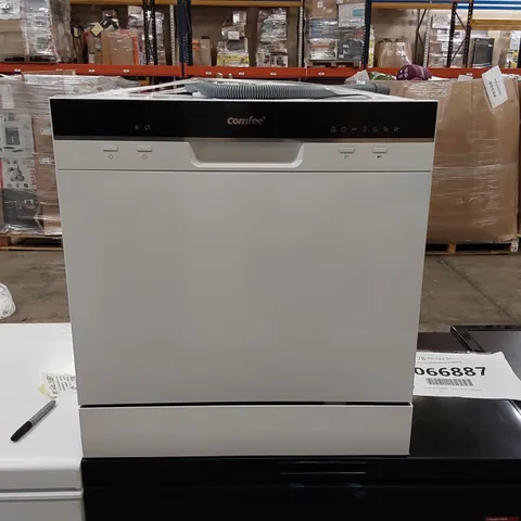 COMFEE' TABLE TOP DISHWASHER TD802 COMPACT DISHWASHER WITH 8 PLACE SETTINGS, 7 PROGRAMMES, LED DISPLAY, DELAY START AND OFF-PEAK WASH FUNCTION [ENERGY CLASS F]