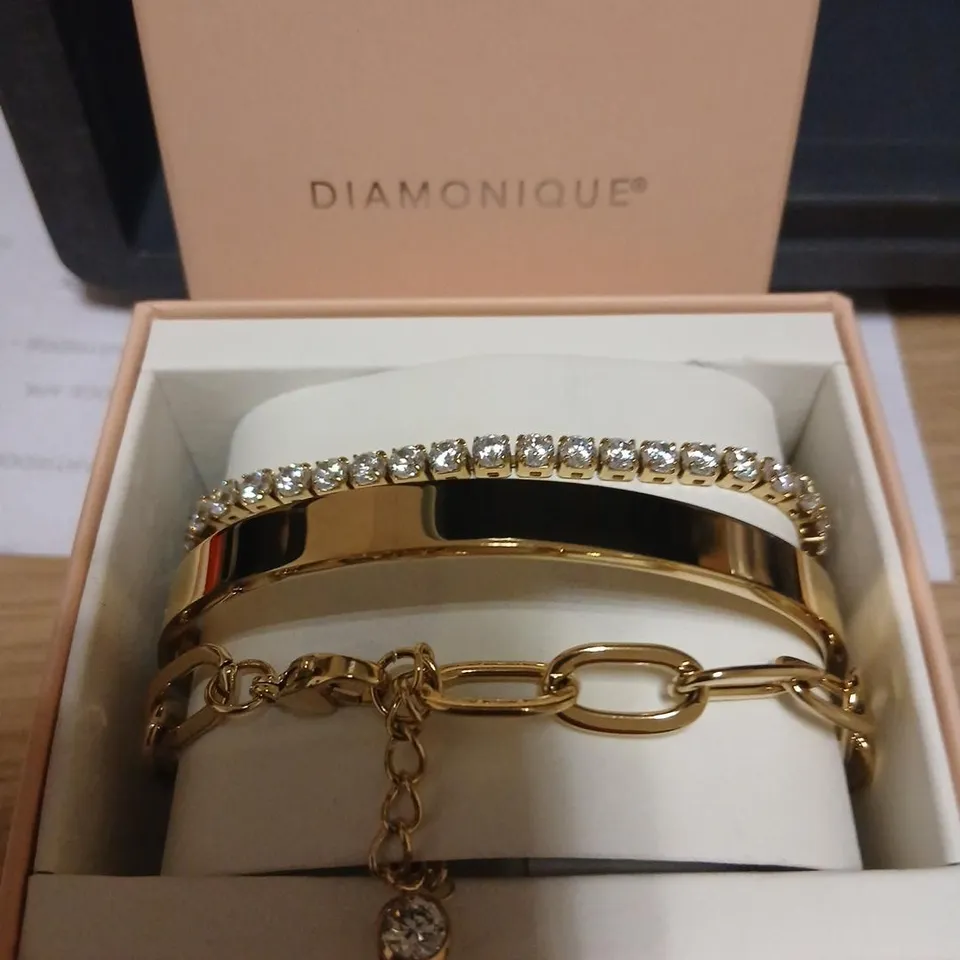 STEEL BY DIAMONIQUE CHAIN LINK BRACELET BOX SET STAINLESS STEEL 