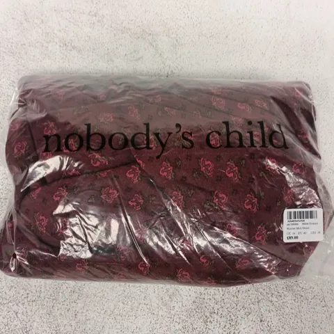 BAGGED NOBODY'S CHILD WINSLET MIDI DRESS IN MABEL FOULARD SIZE UK 14