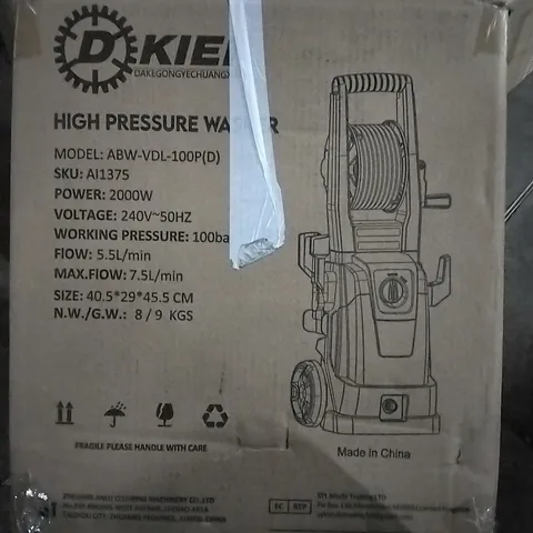 BOXED DKIEI HIGH PRESSURE WASHER