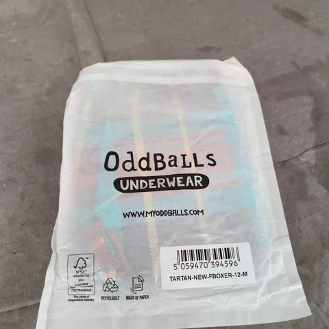 ODDBALLS UNDERWEAR – TARTAN BOXER - SIZE M