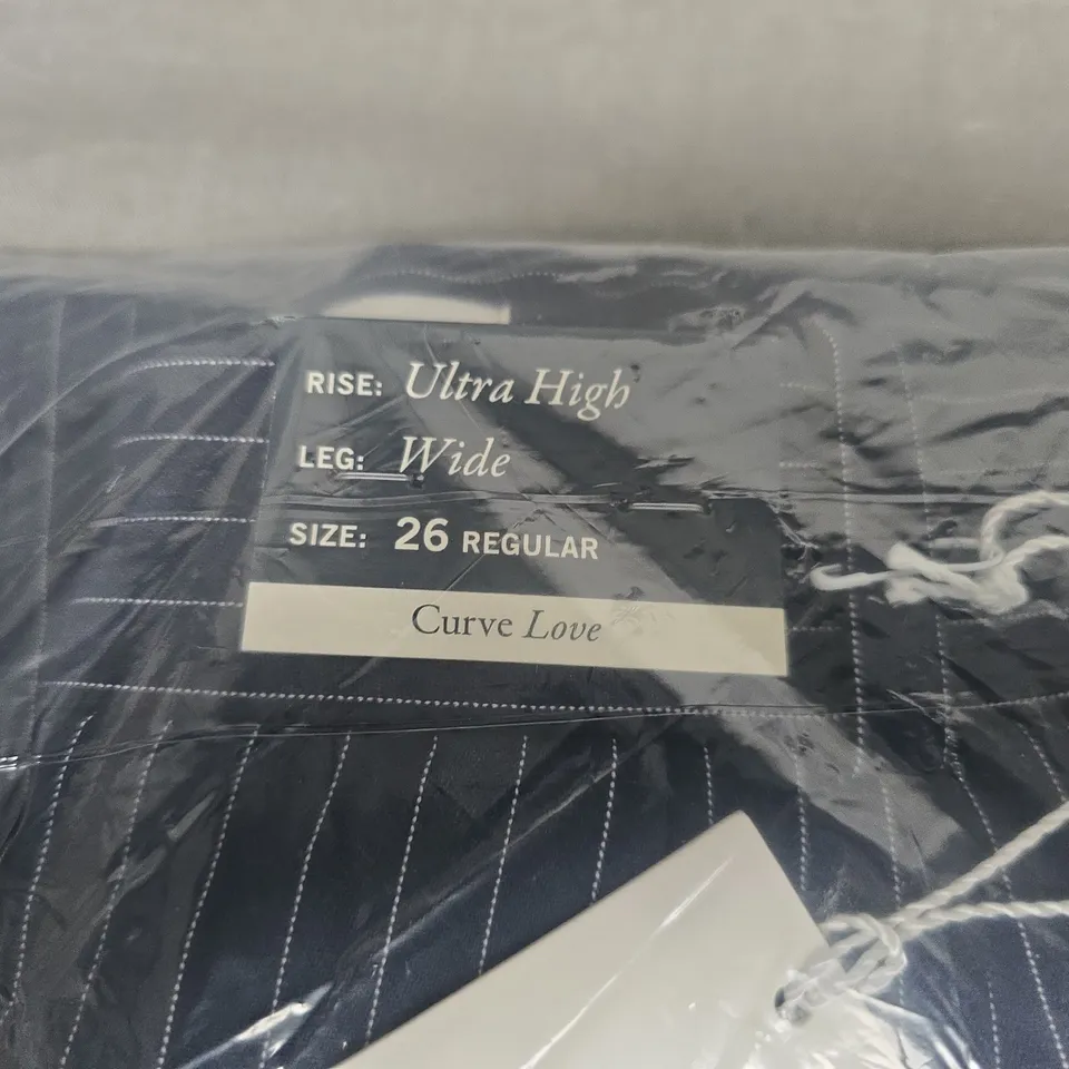 BAGGED ABERCROMBIE & FITCH THE A&F SLOANE COLLECTION CURVE LOVE ULTRA HIGH RISE WIDE LEG TROUSERS – SIZE 26 REGULAR