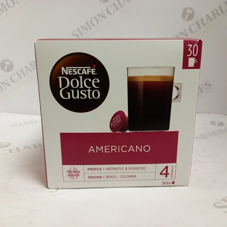 LOT OF 6 PACKS OF NESCAFE DOLCE GUSTO AMERICANO COFFEE CAPSULES (6 PACKS X 30PCS)