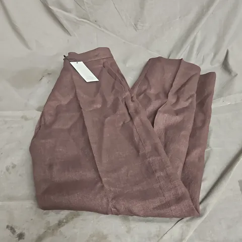 MNG LINEN TROUSERS IN CHOCOLATE BROWN SIZE 12