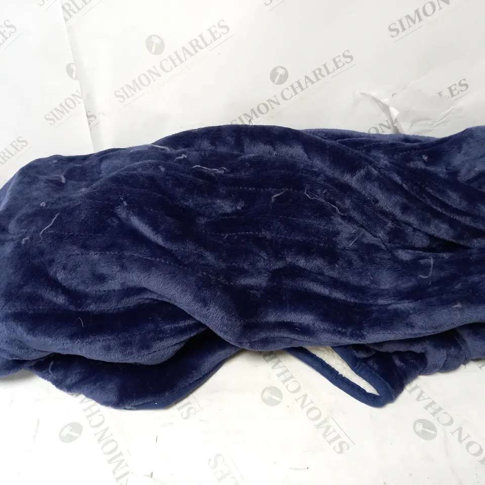 COZEE HOME OVERSIZED HEATED WRAP IN NAVY