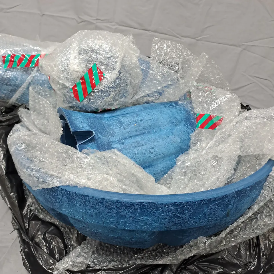 BLUE GARDEN ORNAMENT BOWL / WATER FEATURE 