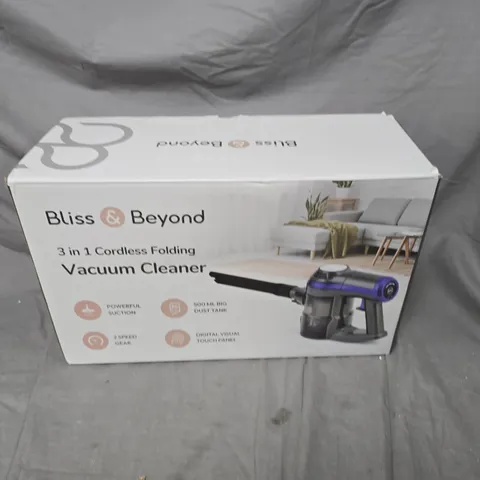 BOXED BLISS & BEYOND 3IN1 CORDLESS FOLDING VACUUM CLEANER