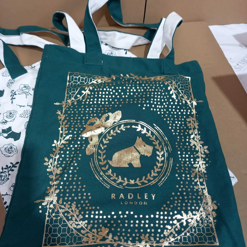 RADLEY CANVAS TOTES DUO WITH INTERNAL ZIP POCKET - GREEN