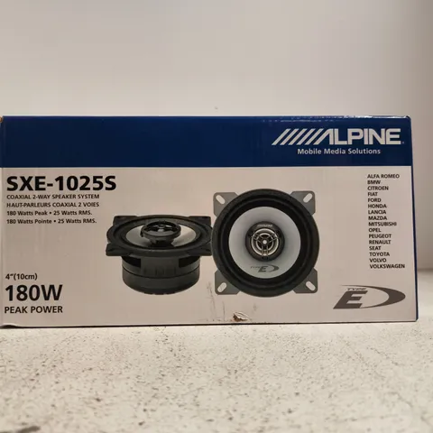 BOXED ALPINE SXE-1025S COAXIAL 2-WAY SPEAKER SYSTEM