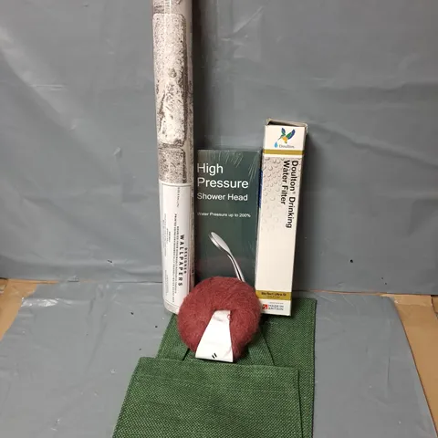 APPROXIMATELY 20 ASSORTED HOUSEHOLD ITEMS to include wallpaper, high pressure shower head, water filter, etc - collection only