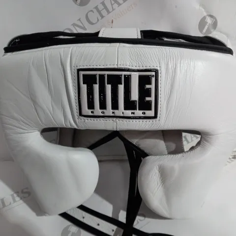 TITLE BOXING WHITE HEADGUARD - LARGE