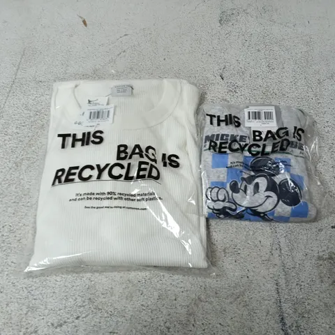APPROXIMATELY 20 ASSORTED CLOTHING ITEMS IN VARIOUS SIZES, COLOURS & STYLES TO INCLUDE CROPPED FOT TEXTURED LONG SLEEVE, CAMERON V NECK SHORT/LONG PYJAMA SET LICENSE, ETC