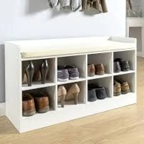 BOXED GFW KEMPTON SHOE BENCH - WHITE (1 BOX)