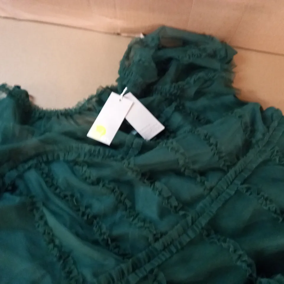 BODEN GREEN NETTED DRESS - 18 R