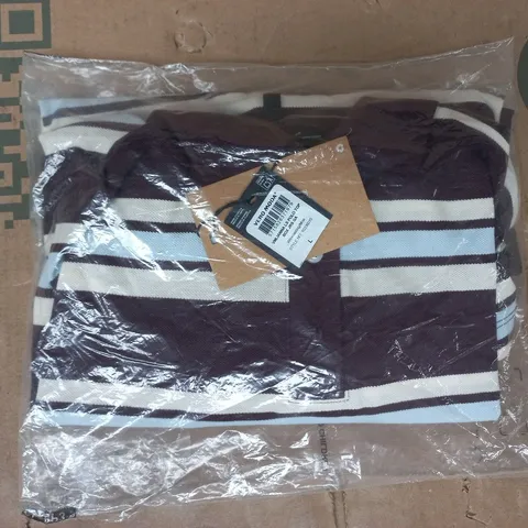 BAGGED VERO MODA KID'S LONG SLEEVE POLO TOP IN WINETASTING/MOA SIZE LARGE