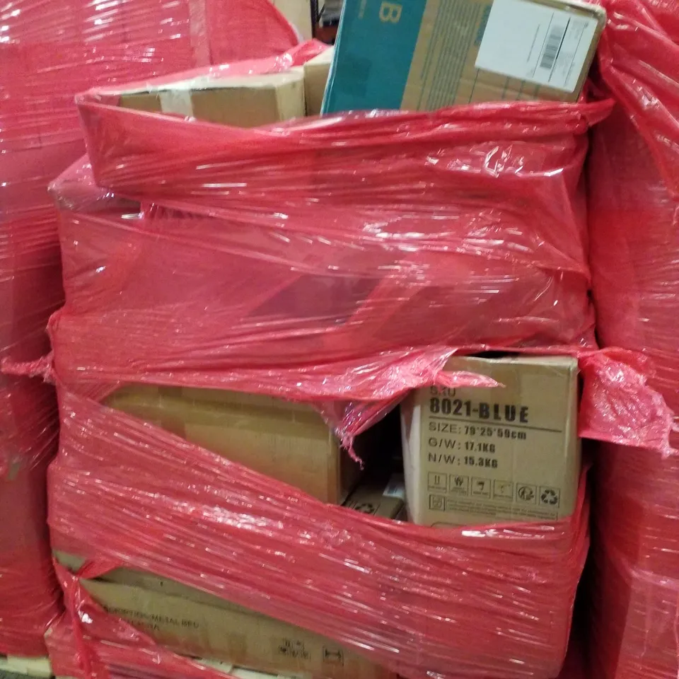 PALLET CONTAINING ASSORTED PRODUCTS INCLUDING AIR FRYER, METAL LOCKER & METAL BED