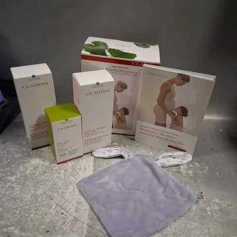 BOXED CLARINS TRAVEL EXCLUSIVE A BEAUTIFUL PREGNANCY GIFT SET