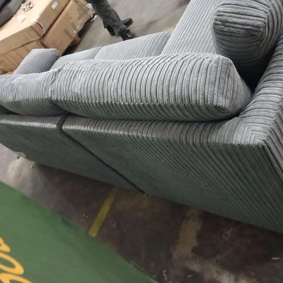 DESIGNER AMALFI JUMBO SLATE FABRIC CORNER SOFA