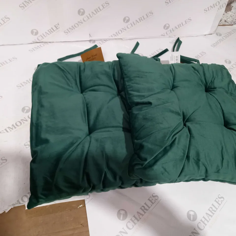 PAIR OF LINENS WORLD BED & BATH CUSHION PADS IN GREEN