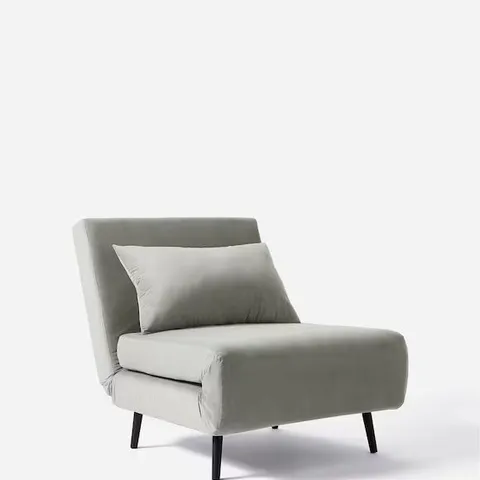 LENA VELVET CHAIR BED GREY