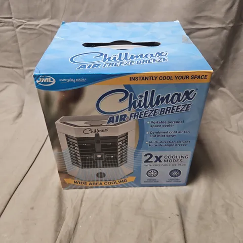 CHILLMAX AIR FREEZE BREEZE PORTABLE PERSONAL SPACE COOLER – BOXED