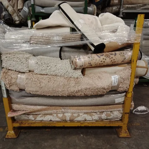 STILLAGE OF APPROXIMATELY 40 DESIGNER RUGS