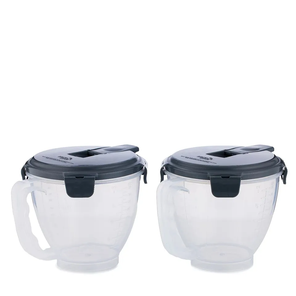 LOCK & LOCK SET OF 2 MEASURING JUGS WITH LOCKING LIDS