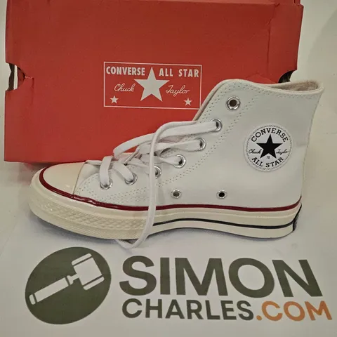 CONVERSE CHUCK 70 HI WHITE TRAINERS - UK 3