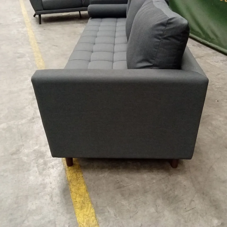 STANBERRY 3 SEATER OUTDOOR SOFA WITH 2 BOLSTER CUSHIONS IN GREY RRP £1399