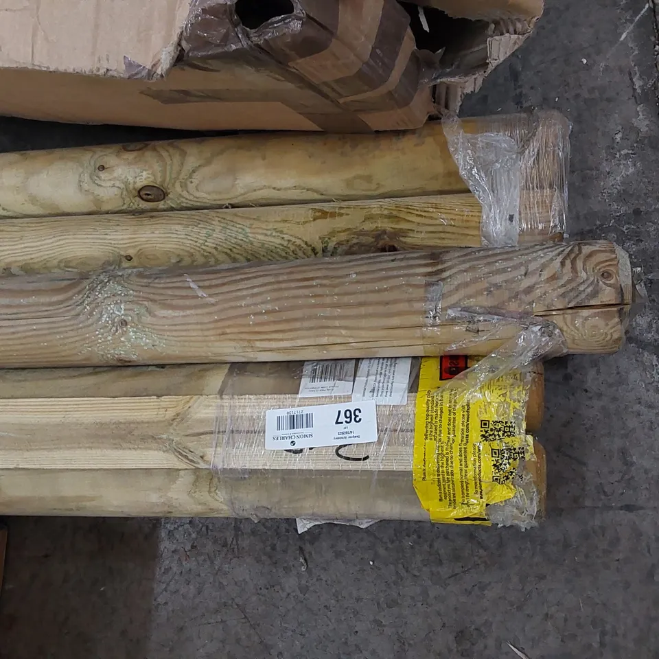 3 BUNDLES OF WOODEN POLES