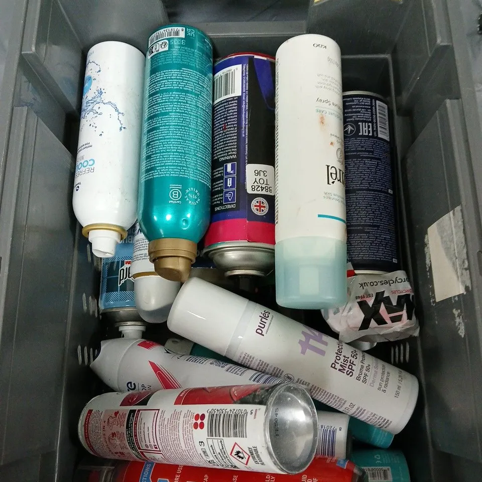 APPROXIMATELY 15 ASSORTED AEROSOL ITEMS TO INCLUDE DRY SHAMPOO, PROTECTIVE MIST, MOISTURISER SPRAY ETC - COLLECTION ONLY