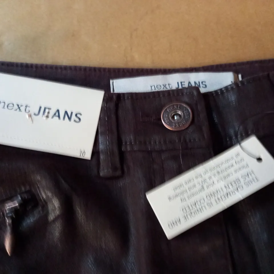 NEXT JEANS BROWN MINI SKIRT - 10