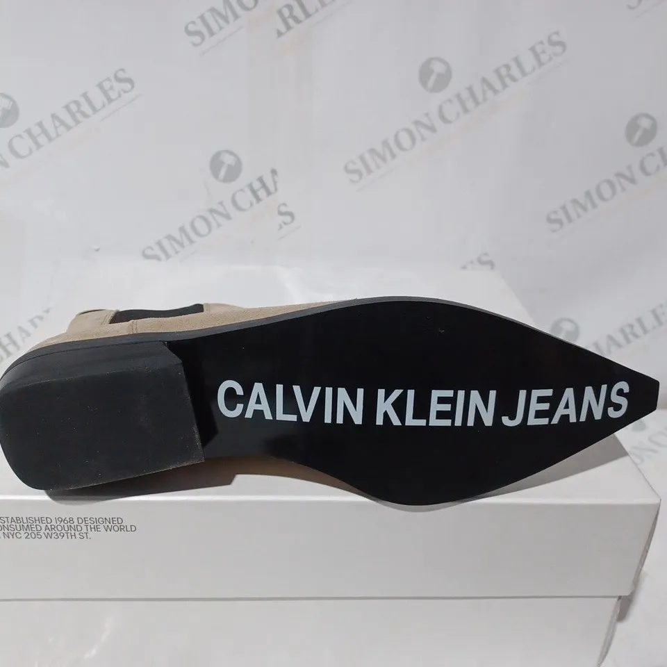 BOXED CALVIN KLEIN JEANS ANKLE BOOTS - SIZE 3