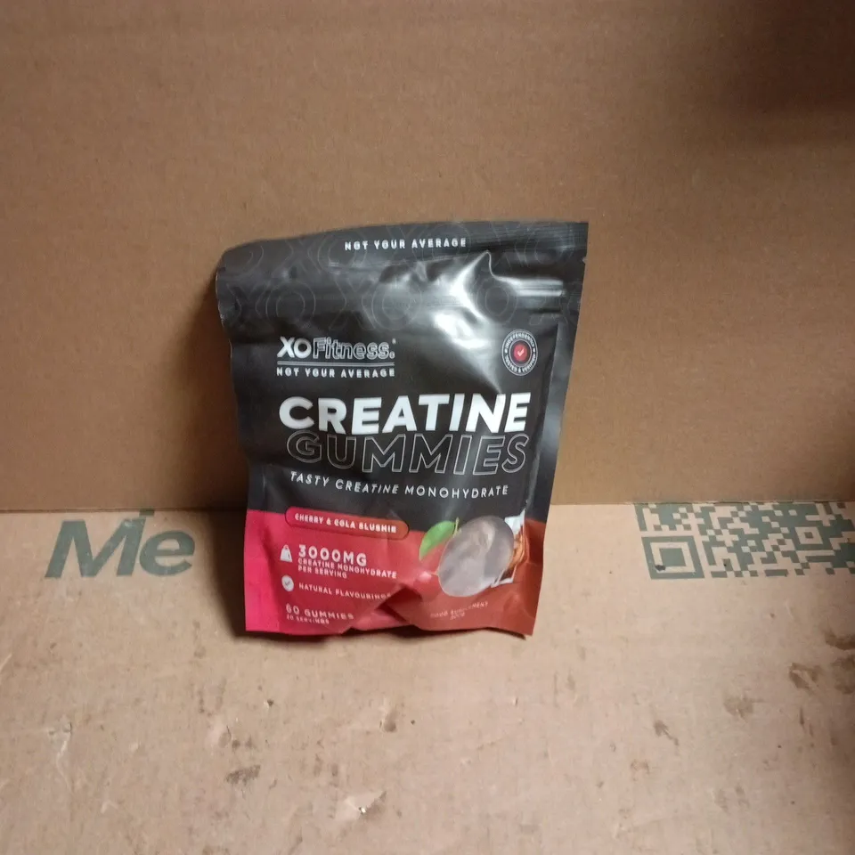 XO FITNESS CREATINE GUMMIES – 60 GUMMIES, CHERRY & COLA SLUSHIE FLAVOUR - BB 9/10/2027