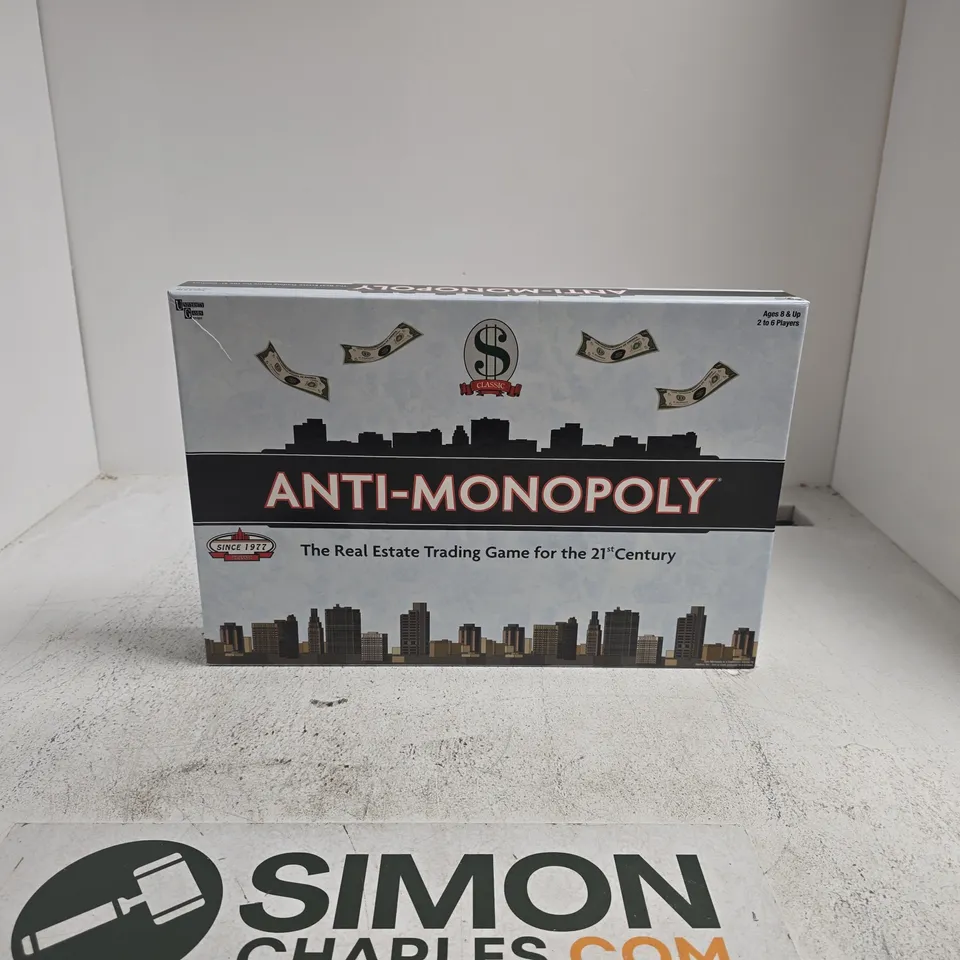 ANTI-MONOPOLY: THE REAL ESTATE TRADING GAME FOR THE 21ST CENTURY – BOXED BOARD GAME